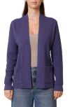 Cyrus Open Front Waffle Cardigan In Purple