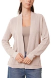 Cyrus Open Front Waffle Cardigan In Neutral