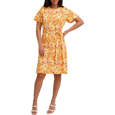 Cyrus Paisley Flutter Sleeve Dress In Multi