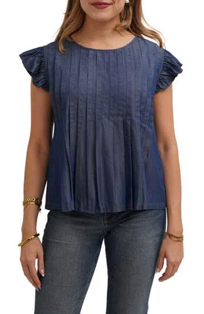 Cyrus Pleated Top In Multi