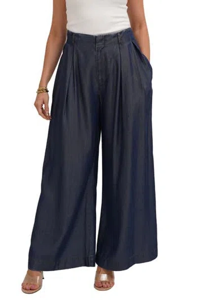 Cyrus Pleated Wide Leg Tencel Lyocell Pants