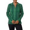 Cyrus Plissé Button-up Shirt In Green