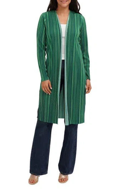 Cyrus Plissé Print Duster In Green