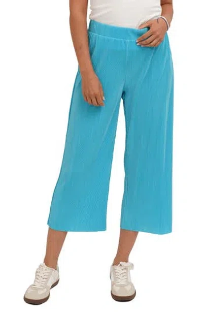 Cyrus Plisse Wide Leg Crop Pants