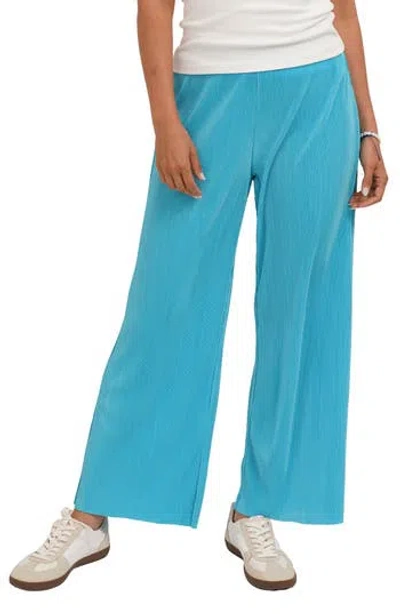 Cyrus Plisse Wide Leg Pants