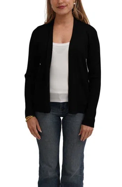 Cyrus Pointelle Cardigan In Black