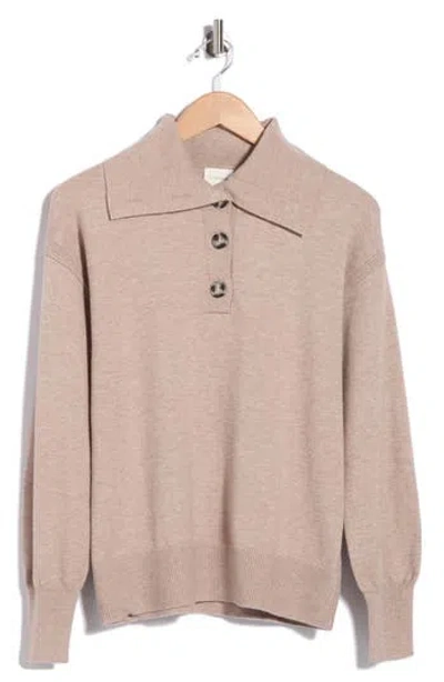 Cyrus Polo Sweater In Kitten Heather