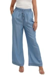 Cyrus Pull On Wide Leg Pants In Blue
