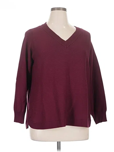 Pre-owned Cyrus Pullover Sweater In Burgundy