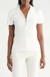 Cyrus Quarter Zip Polo In White