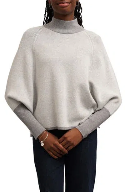 Cyrus Ribbed Mock Neck Sweater In Dune/ Bone