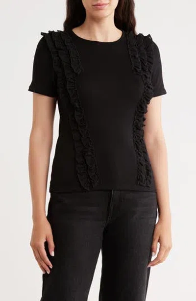 Cyrus Ruffle Top In Black