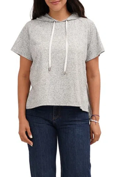 Cyrus Short Sleeve Pullover Hoodie In Gray