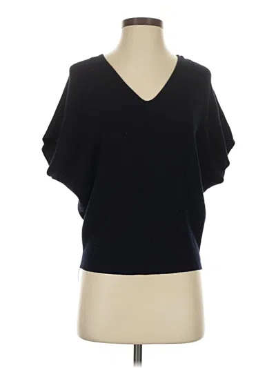 Pre-owned Cyrus Short Sleeve Top Black V Neck Tops