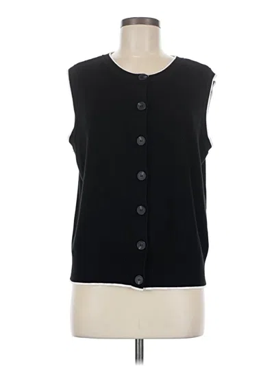Pre-owned Cyrus Sleeveless Button Down Shirt In Black