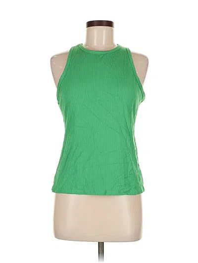Pre-owned Cyrus Sleeveless Top Green Halter Neckline Tops