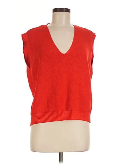 Pre-owned Cyrus Sleeveless T-shirt In Red