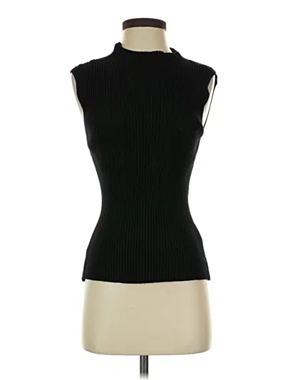 Pre-owned Cyrus Sleeveless Turtleneck In Black