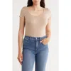 Cyrus Square Neck Knit Top In Neutral