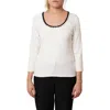 Cyrus Stitched U-neck T-shirt In White