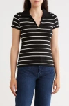 Cyrus Stripe Johnny Collar Polo In Multi