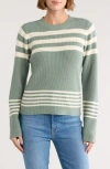 Cyrus Stripe Pullover Sweater In Green