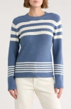 Cyrus Stripe Pullover Sweater In Blue