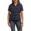 Cyrus Striped Button Front Shirt In Blue
