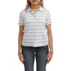 Cyrus Striped Button Front Shirt In Multi