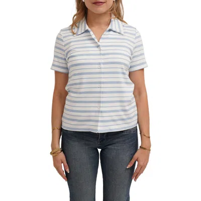 Cyrus Striped Button Front Shirt In Multi