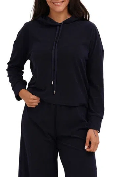 Cyrus Terry Drawstring Hoodie In Black