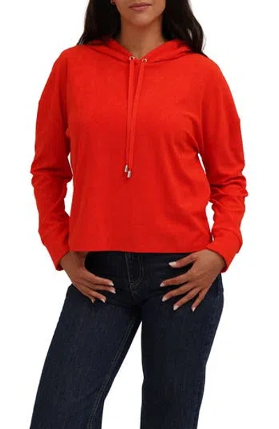 Cyrus Terry Drawstring Hoodie In Orange
