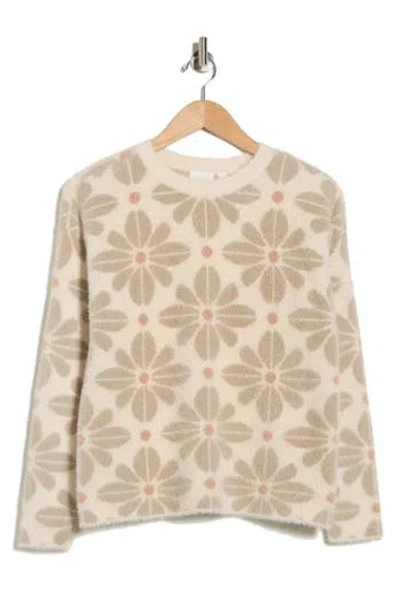 Cyrus Textured Crewneck Sweater In Brown