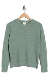 Cyrus Textured Stitch Crewneck Sweater In Green