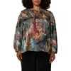 Cyrus Tie Front Top In Blue