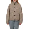 Cyrus Toggle Button Cable Knit Cardigan In Brown