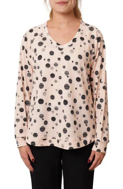 Cyrus V-neck Raglan Sweater In Pink