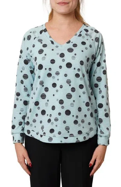 Cyrus V-neck Raglan Sweater In Blue