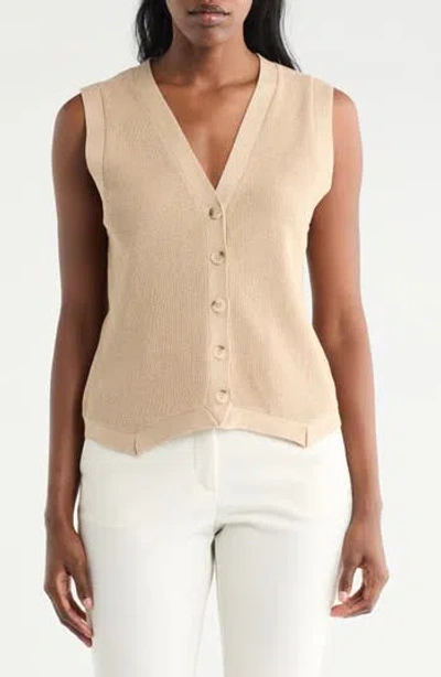 Cyrus V-neck Vest In Brown
