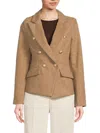 Cyrus Women's Double Breasted Notch Lapel Blazer In Toffee