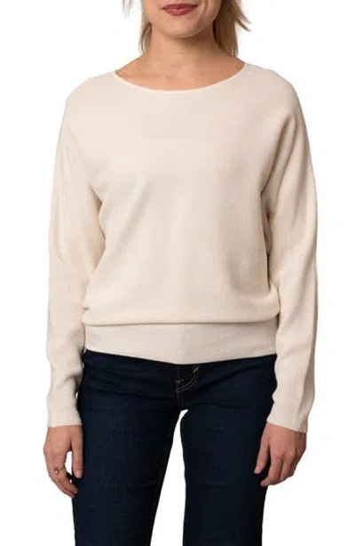 Cyrus Yummy Dolman Waffle Knit Sweater In Neutral