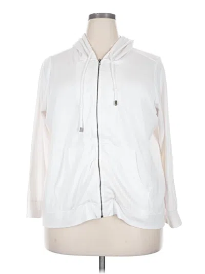 Pre-owned Cyrus Zip Up Hoodie In White