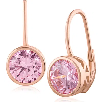 Cz By Kenneth Jay Lane 5 Cttw Round Bezel Cubic Zirconia Drop Earrings In Gold