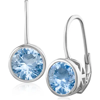 Cz By Kenneth Jay Lane 5ct. T.w. Bezel Cubic Zirconia Drop Earrings In Metallic