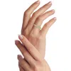 Cz By Kenneth Jay Lane Baguette Cubic Zirconia Bypass Ring In Clear Gold