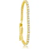 Cz By Kenneth Jay Lane Bolo Cz Tennis Bracelet In Gold