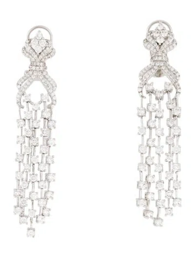 Pre-owned Cz By Kenneth Jay Lane Crystal Chandelier Earrings In Multi