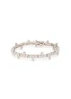 Cz By Kenneth Jay Lane Crystal-embellished Rhodium-plated Bracelet In Metallic