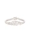 Cz By Kenneth Jay Lane Crystal-embellished Rhodium-plated Bracelet In Metallic