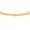 Cz By Kenneth Jay Lane Cubic Zirconia Chain Bracelet In Clear Gold